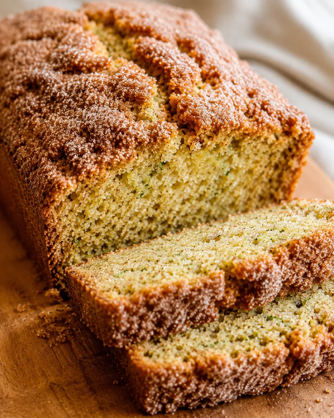 Moist Snickerdoodle Zucchini Bread Delicious moist zucchini bread topped with cinnamon sugar and snickerdoodle flavors.